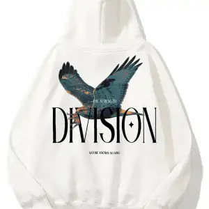 Unisex Division Sweatshirt Hoodie Beyaz
