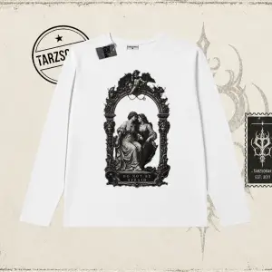 Unisex Do not be Afraid Biskilet Yaka  Long Sleeve Beyaz
