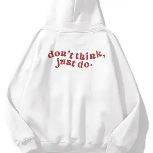 Unisex Dont Think Just Do Sweatshirt Beyaz