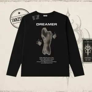 Unisex Dreamer Biskilet Yaka  Long Sleeve Beyaz