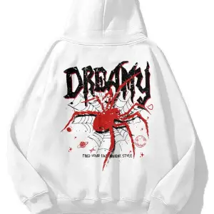 Unisex Dreamy Spider Sweatshirt Beyaz