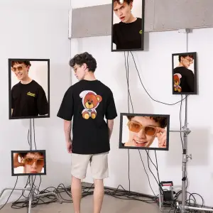 Unisex Drew Bear Beyaz Tshirt