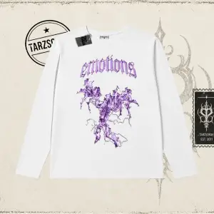 Unisex Emotions Biskilet Yaka  Long Sleeve Beyaz