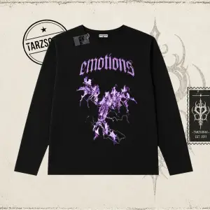 Unisex Emotions Biskilet Yaka  Long Sleeve Beyaz