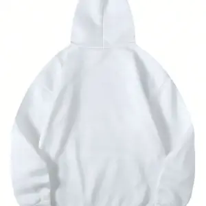 Unisex Erkek/Kadın BB Renkli Özel Baskılı Oversize Kapüşonlu Sweatshirt Beyaz