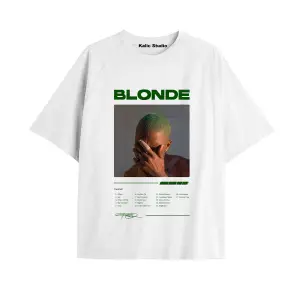 Unisex Erkek Kadın Blond Frank Ocean Beyaz T-SHIRT