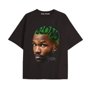 Unisex Erkek Kadın Blond Frank Ocean Siyah T-SHIRT