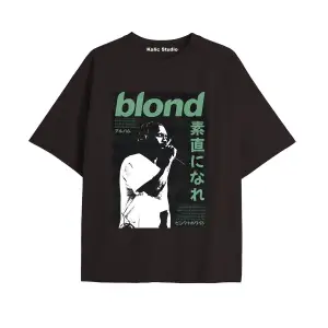 Unisex Erkek Kadın Blond Frank Ocean Siyah T-SHIRT