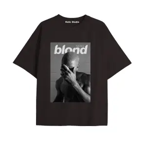 Unisex Erkek Kadın Blond Frank Ocean Siyah T-SHIRT