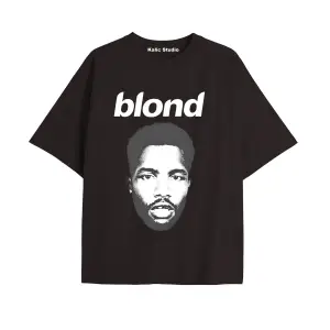 Unisex Erkek Kadın Blond Frank Ocean Siyah T-SHIRT