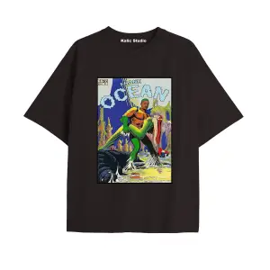 Unisex Erkek Kadın Blond Frank Ocean Siyah T-SHIRT
