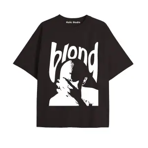 Unisex Erkek Kadın Blond Frank Ocean Siyah T-SHIRT