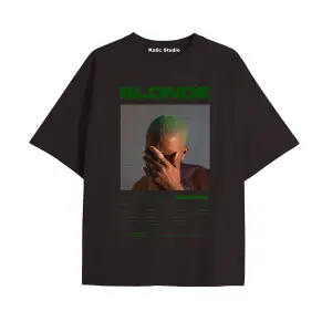 Unisex Erkek Kadın Blond Frank Ocean Siyah T-SHIRT