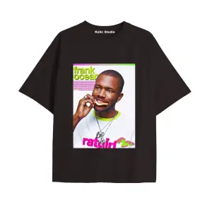 Unisex Erkek Kadın Blond Frank Ocean Siyah T-SHIRT