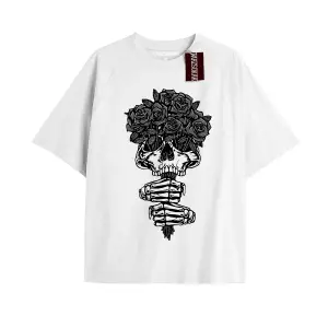 Unisex Erkek/kadın Kalp Kaburga T-shirt Siyah Kod 33
