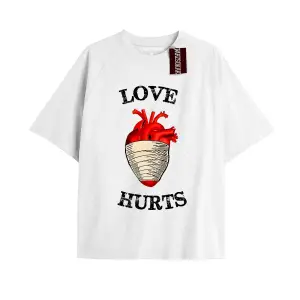 Unisex Erkek/kadın Kalp Kaburga T-shirt Siyah Kod 49