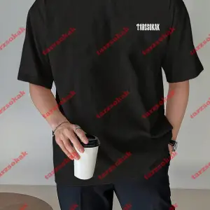 Unisex Erkek/Kadın TARZ Renkli Özel Baskılı Oversize Kısa kollu bisiklet yaka t-shirt