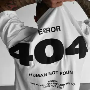Unisex Error 404 Not Foun Baskılı Oversize %100 Pamuk