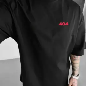 Unisex Error 404 Not Foun Baskılı Oversize %100 Pamuk