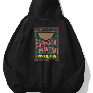 Unisex Espresso Martini Poster Sweatshirt Beyaz