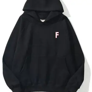 Unisex F Harfli Siyah Sweatshirt