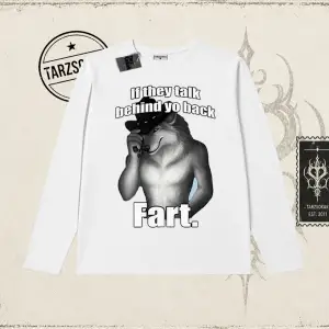 Unisex Fart Biskilet Yaka  Long Sleeve Beyaz