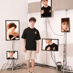 Unisex Fashionista Siyah Tshirt