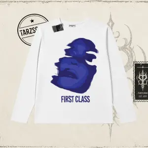 Unisex First Class Biskilet Yaka  Long Sleeve Beyaz