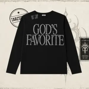 Unisex Gods Favorite Biskilet Yaka  Long Sleeve Beyaz