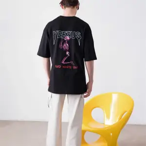 Unisex God Wants You Yeezus Siyah Tshirt