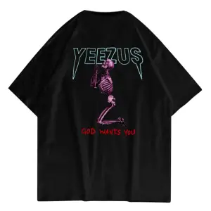 Unisex God Wants You Yeezus Siyah Tshirt