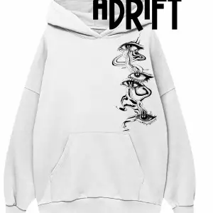 Unisex Gözler Özel Tasarım Swearshirt Hoodie Beyaz