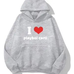 ünisex gri playboi carti oversize sweatshirt