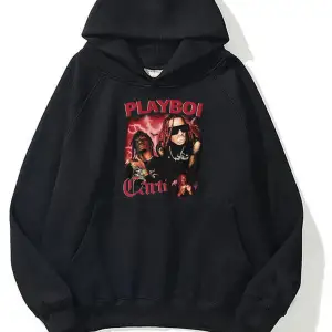 ünisex gri playboi carti oversize sweatshirt