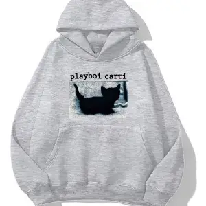 ünisex gri playboi carti oversize sweatshirt