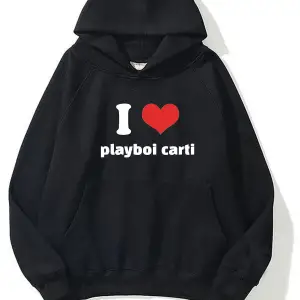 ünisex gri playboi carti oversize sweatshirt
