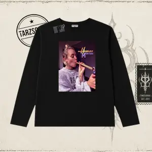 Unisex Hannah Montana Biskilet Yaka  Long Sleeve Beyaz