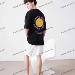 Unisex Happy Life Beyaz