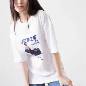 Unisex Harajuku Girl Beyaz Tshirt