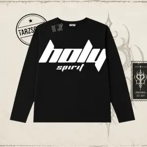 Unisex Holy Spirit Biskilet Yaka  Long Sleeve Beyaz