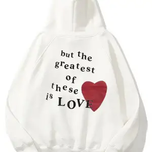 Unisex Hope Love Beyaz Sweatshirt