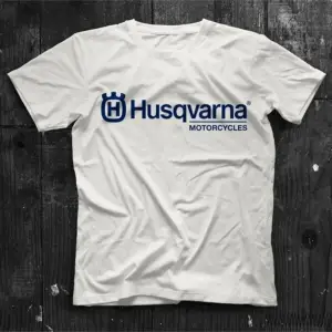 Unisex Husqvarna Beyaz Tişört T-shirt