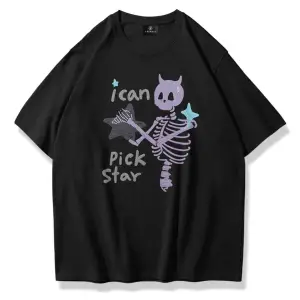 Unisex I Can Pick Star Tshirt Siyah