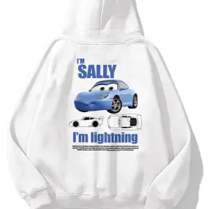 Unisex Im Mater Cars Sweatshirt Beyaz