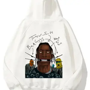 Unisex Jackboys Travis Scott Beyaz Sweatshirt