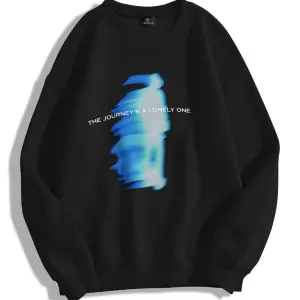 Unisex Journey Bisiklet Yaka Sweatshirt Hoodie Siyah