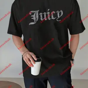 Unisex Juicy Baskılı Tshirt Beyaz