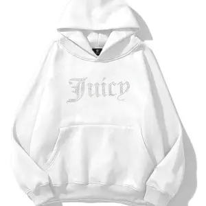 Unisex Juicy Taş Baskılı Sweatshirt Beyaz