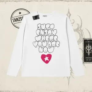 Unisex Just Enjoy Biskilet Yaka  Long Sleeve Beyaz