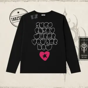 Unisex Just Enjoy Biskilet Yaka  Long Sleeve Beyaz
